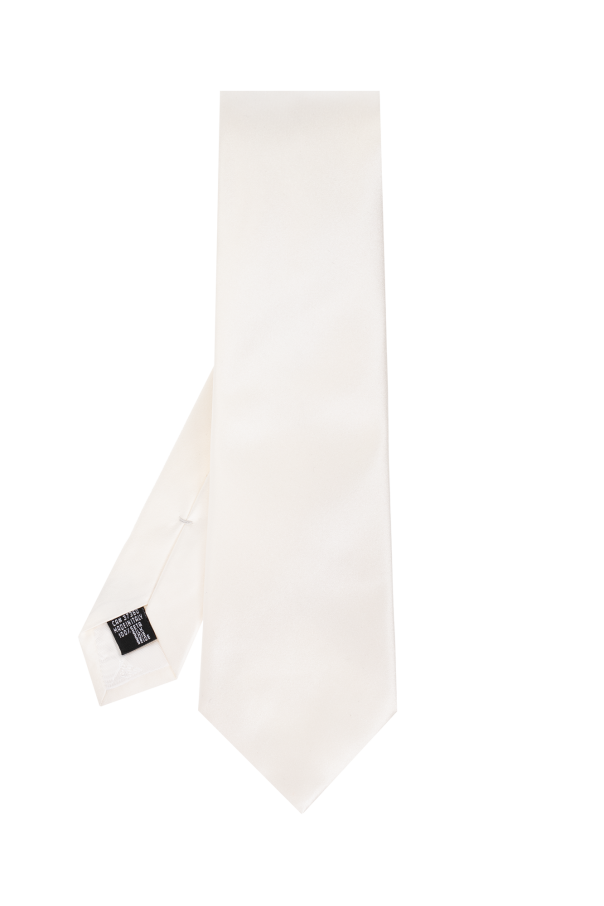 Emporio Armani Knotted Bow Tie In Micro-Textured Pure Silk